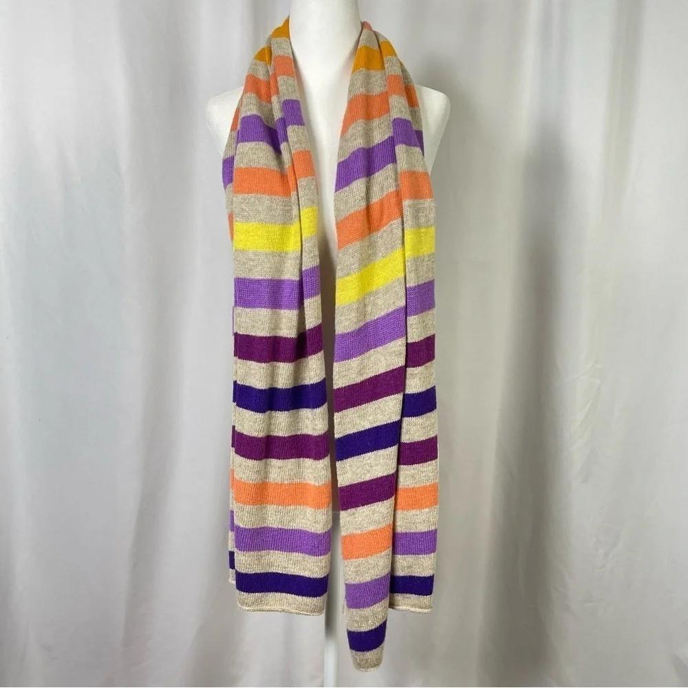 Old Navy Multicolor Striped Scarf Soft Thick Warm Cozy Fall Winter Colorful